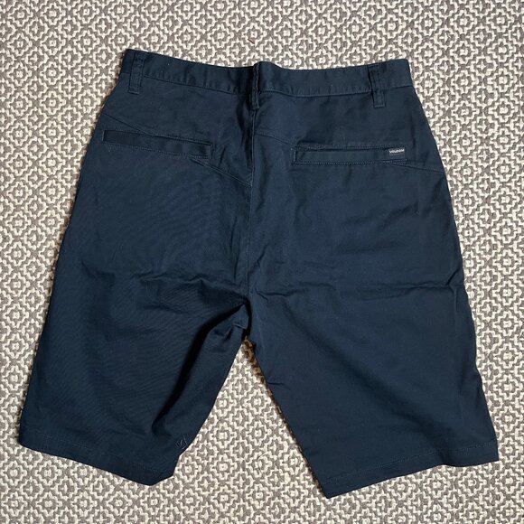 Volcom Vmonty Stretch Shorts Dark Navy Blue Size 33 - Picture 5 of 5